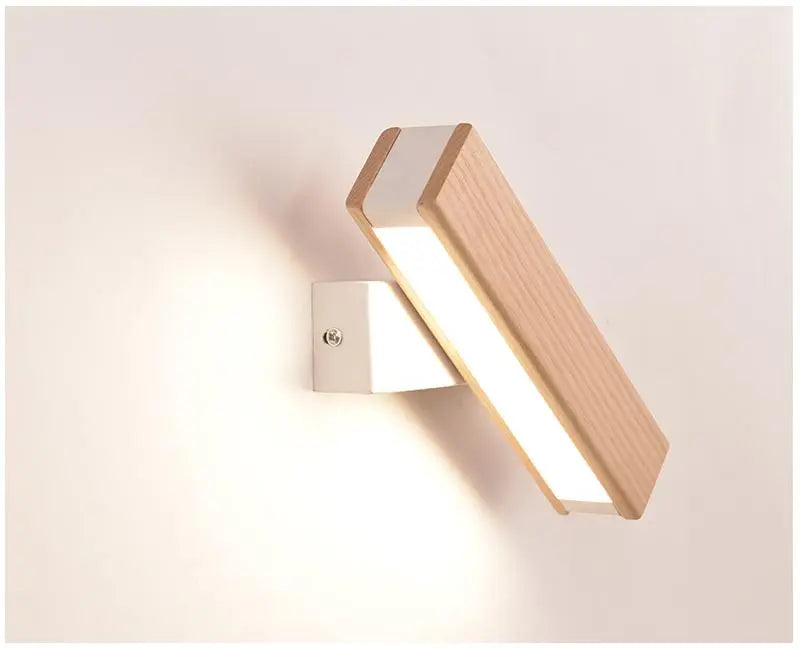 Rotatable LED Wall Light Iron and Wood