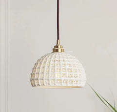 Vintage Ceramic Pendant Light LED 4W 10x18 cm 90-260V