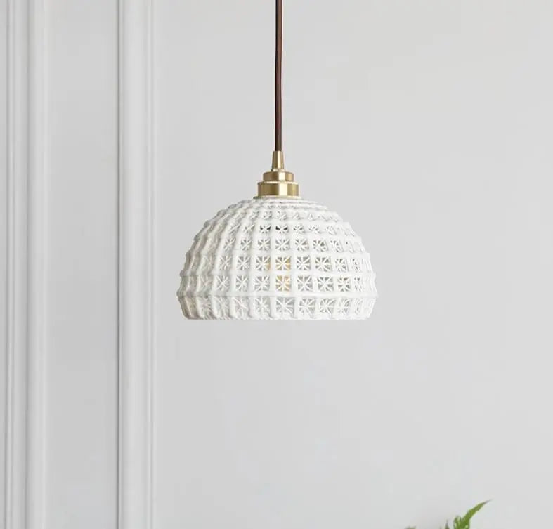 Vintage Ceramic Pendant Light LED 4W 10x18 cm 90-260V