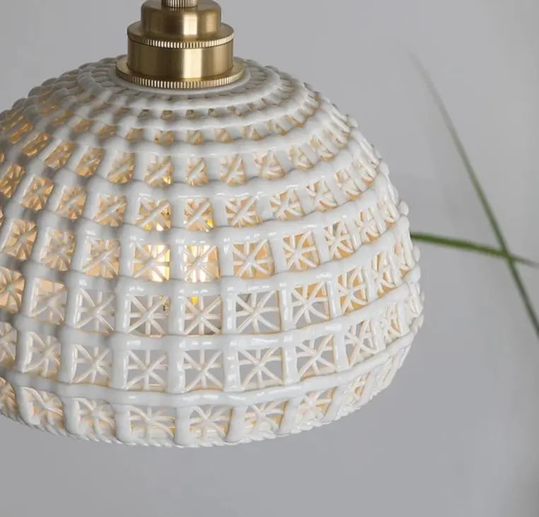 Vintage Ceramic Pendant Light LED 4W 10x18 cm 90-260V