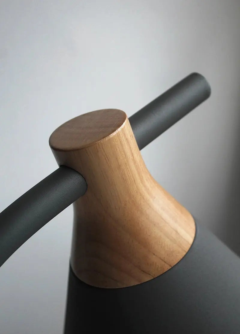 Modern Nordic Table Lamp Iron & Wood E27 — Grey, Green, Pink or Yellow