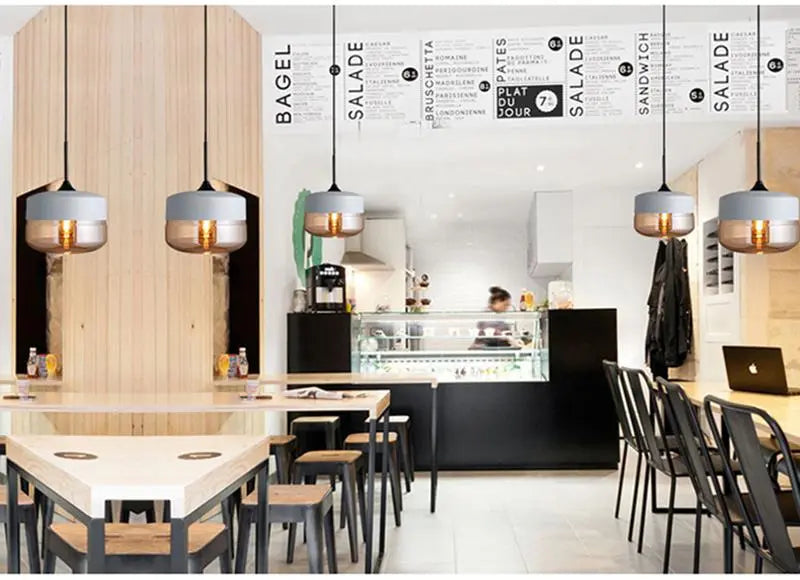 Modern Nordic Glass Pendant Light E27 4 Shapes