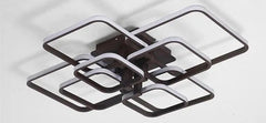 Square Layered LED Chandelier Iron Acrylic Dimmable