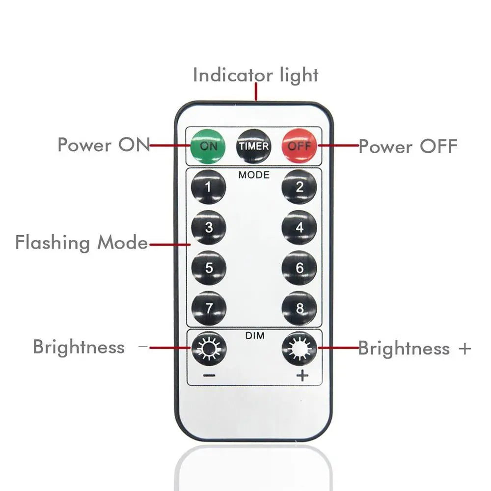 LED Starburst Light IP44 Battery Remote