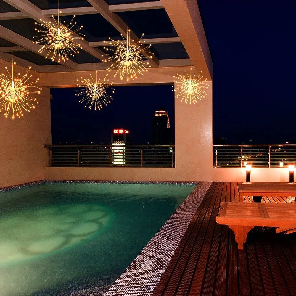 LED Starburst Light IP44 Battery Remote