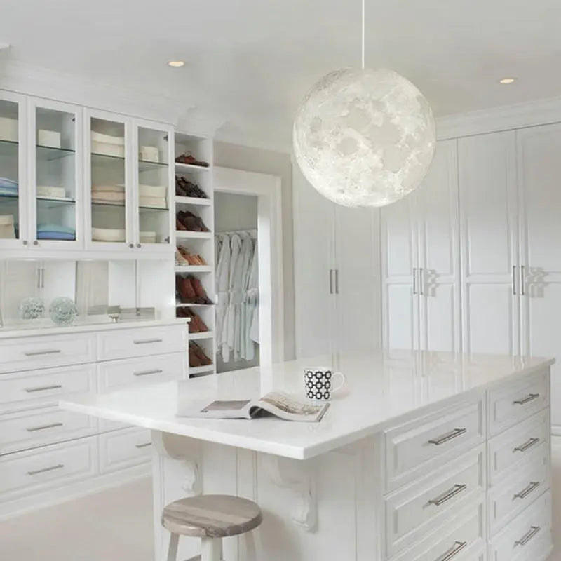 Full Moon 3D LED Pendant Light PVC 5 Sizes Warm Cool White
