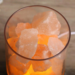 Himalayan Salt Lamp USB Multicolour LED Touch Control — White or Black Base