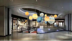 Milky Way Galaxy Planet Pendant Light Resin LED 8 Planets 3 Sizes