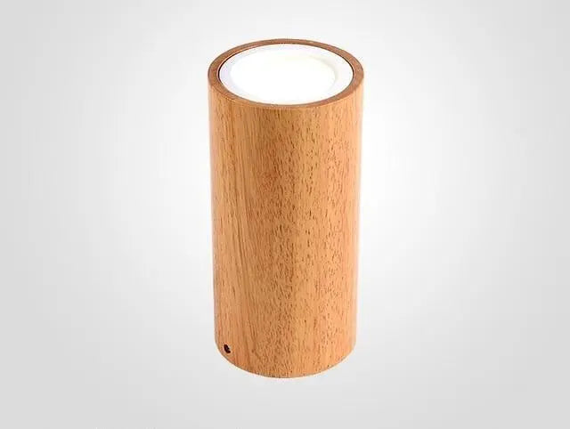 Nordic LED Ceiling Light Wood Glass Round Square S M L