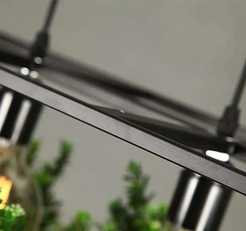 Iron Planter Chandelier 8×E14 65 cm Black White