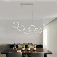 Art Deco LED Chandelier Acrylic Aluminium 3 Sizes Dimmable