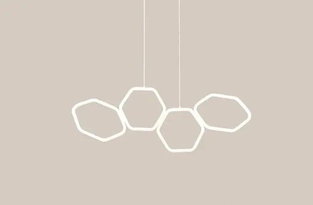 Art Deco LED Chandelier Acrylic Aluminium 3 Sizes Dimmable