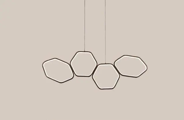 Art Deco LED Chandelier Acrylic Aluminium 3 Sizes Dimmable