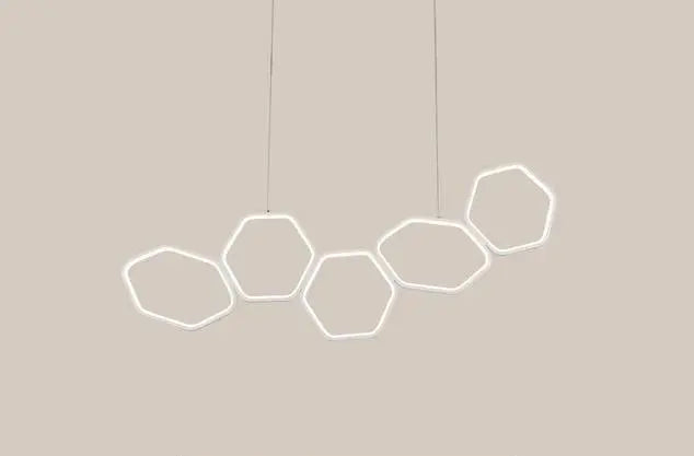 Art Deco LED Chandelier Acrylic Aluminium 3 Sizes Dimmable
