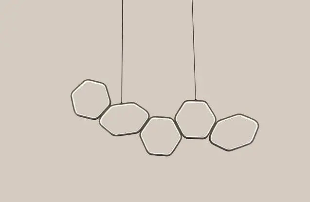 Art Deco LED Chandelier Acrylic Aluminium 3 Sizes Dimmable