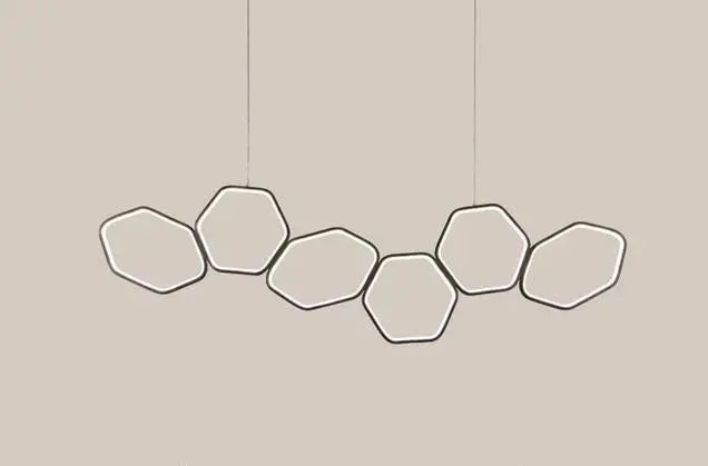 Art Deco LED Chandelier Acrylic Aluminium 3 Sizes Dimmable