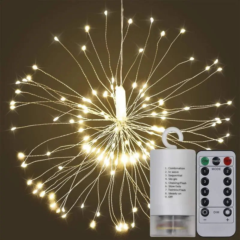 LED Starburst Light IP44 Battery Remote
