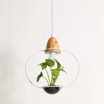 Nordic Plant Pendant Light, Iron, E27, Square/Cone/Round, Black/White