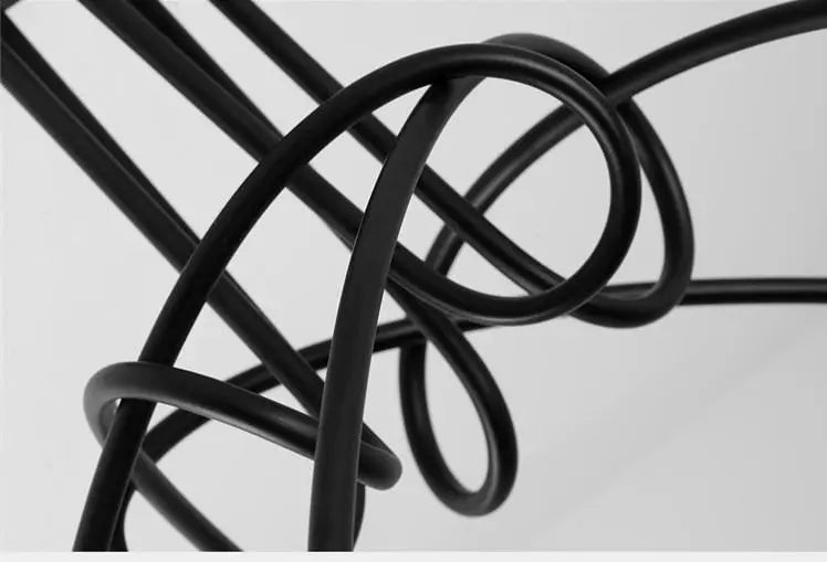 Modern Industrial Loft Chandelier Metal Black E27 120cm