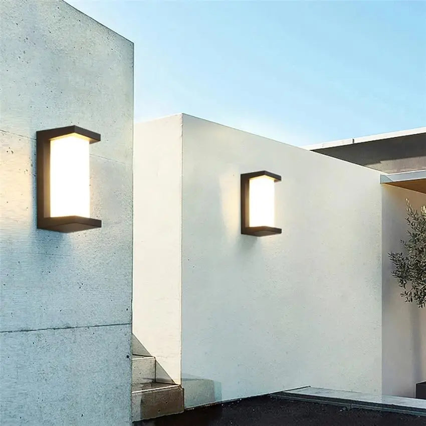Modern LED Outdoor Wall Light Aluminium 12W 18W Horizontal Vertical