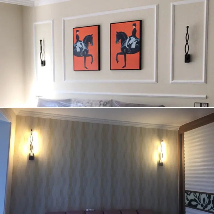 Twisted LED Wall Light Sculptural Design