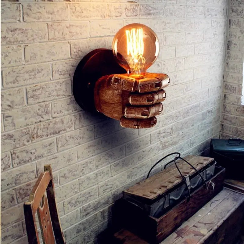 Hand Shaped Wall Light with E27 Socket