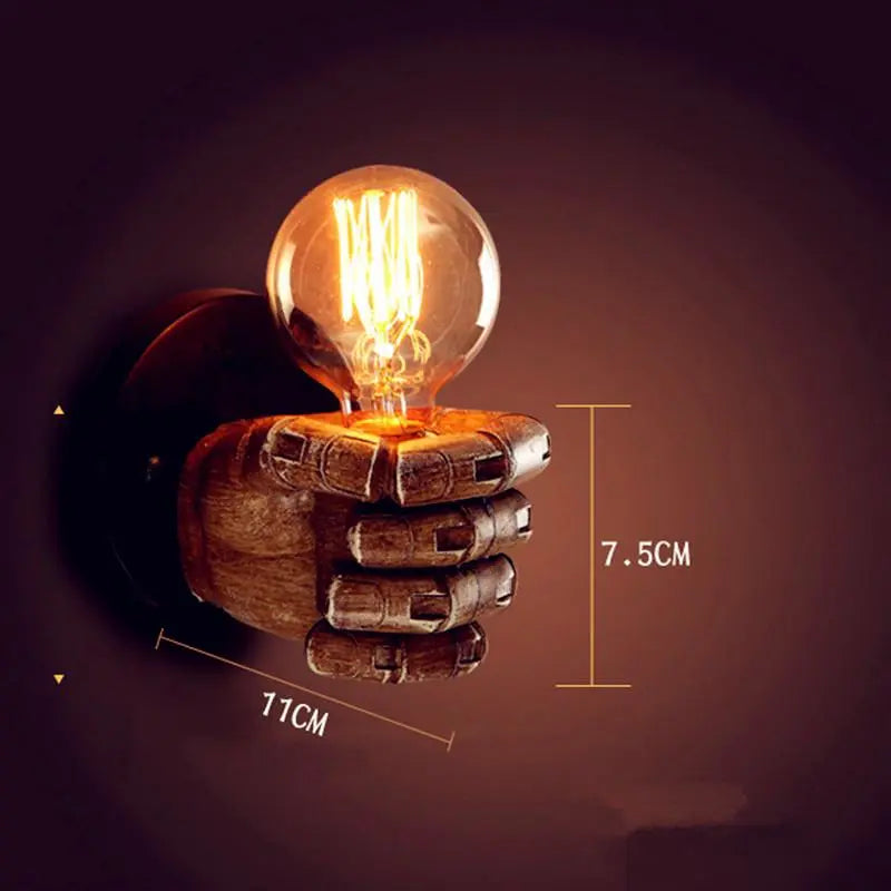 Hand Shaped Wall Light with E27 Socket