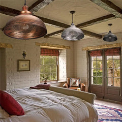 Vintage Industrial Dome Pendant Light Metal E27 Ø29 cm 3 Colours