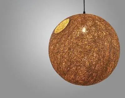 Vintage Rattan Pendant Light E27 4 Sizes 12 Colours