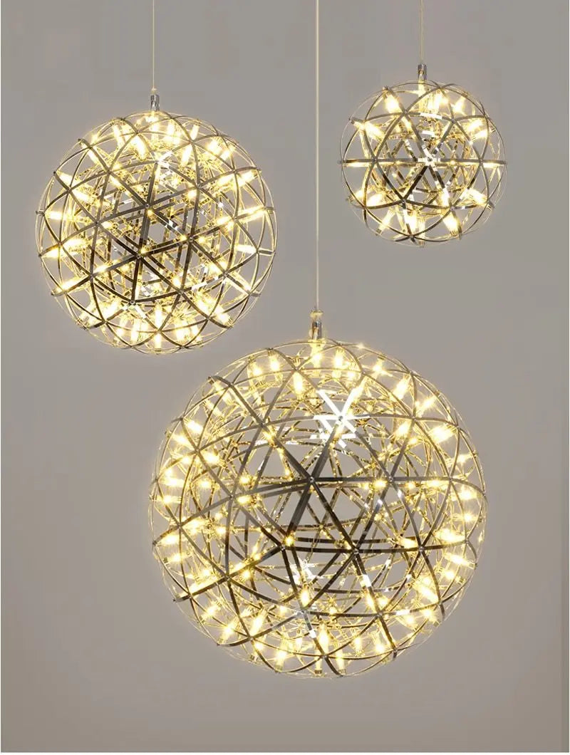 LED Pendant Light Chrome or Gold — 4 Sizes, Dimmable or Fixed Colour, Integrated LED
