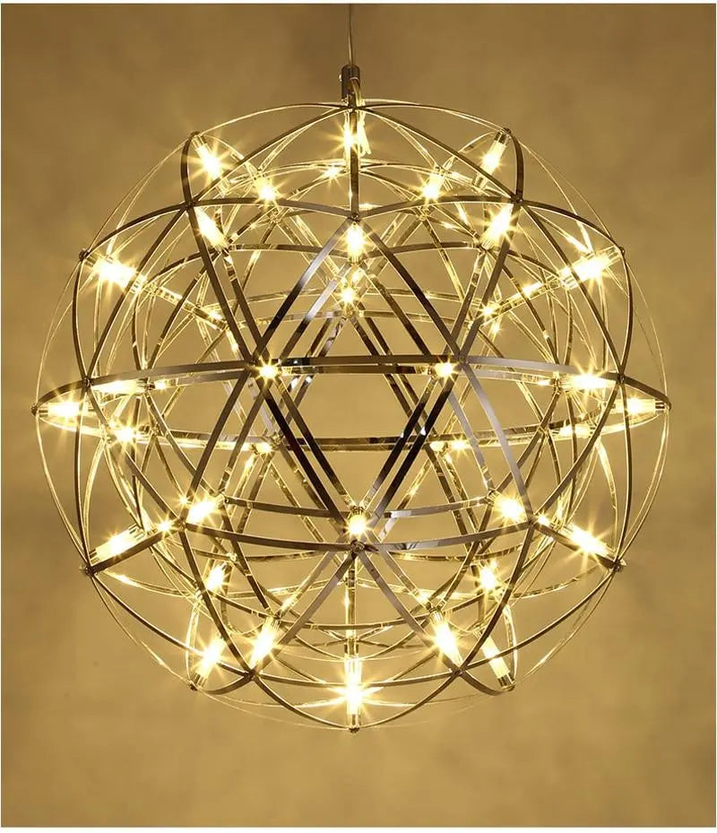 LED Pendant Light Chrome or Gold — 4 Sizes, Dimmable or Fixed Colour, Integrated LED