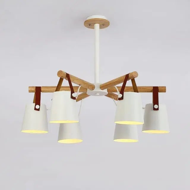 Modern Nordic Pendant Chandelier Iron LED 4-6-8 Lights