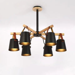Modern Nordic Pendant Chandelier Iron LED 4-6-8 Lights