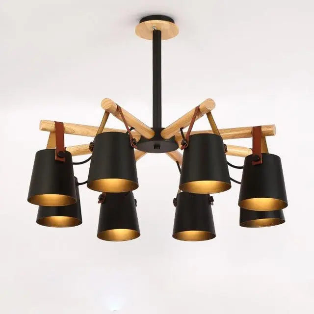 Modern Nordic Pendant Chandelier Iron LED 4-6-8 Lights