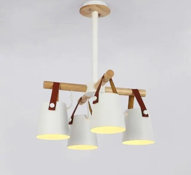 Modern Nordic Pendant Chandelier Iron LED 4-6-8 Lights