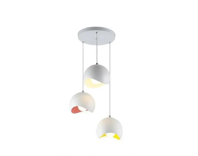 Dome Pendant Light Iron E27 Single or Sets of 3 & 4 Multi-Colour