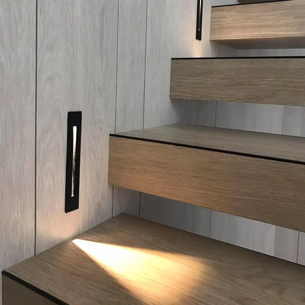 Recessed Effect Wall Light Aluminium LED 3W IP44 18 cm