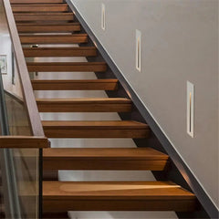 Recessed Effect Wall Light Aluminium LED 3W IP44 18 cm