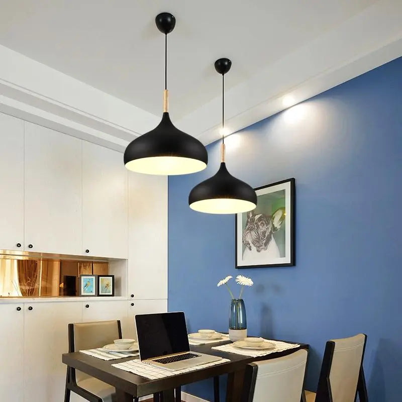 Macaroon Pendant Light Matt Aluminium E27 24cm 6 Colours