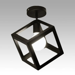 Nordic Geometric Cube Pendant Light Iron E27