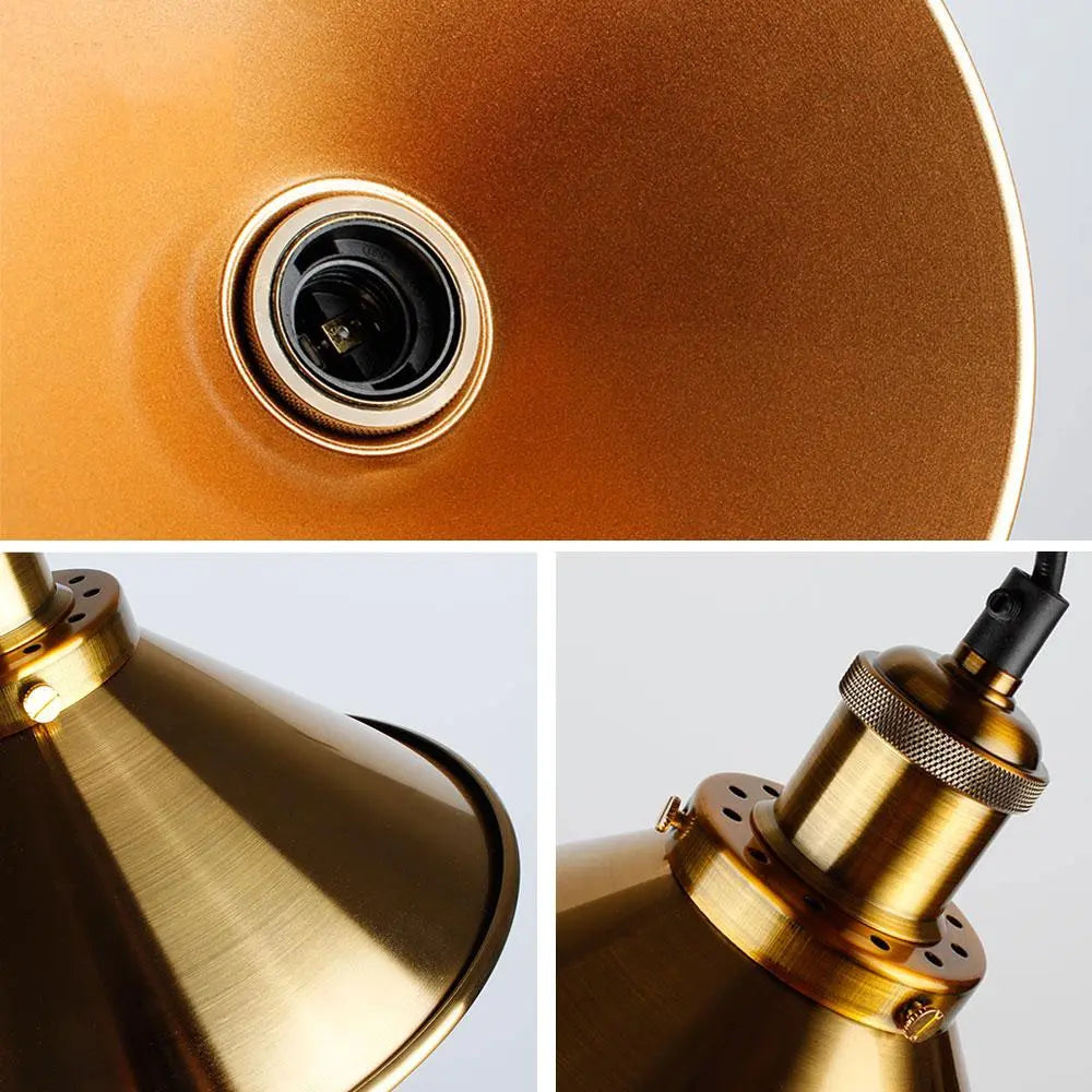 Modern Pendant Light with Iron Shade E27 — Black or Gold