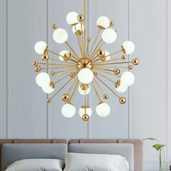 Nordic Art Deco Dandelion Chandelier Iron Glass 3 Sizes LED