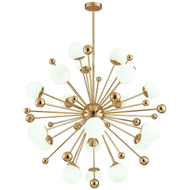Nordic Art Deco Dandelion Chandelier Iron Glass 3 Sizes LED