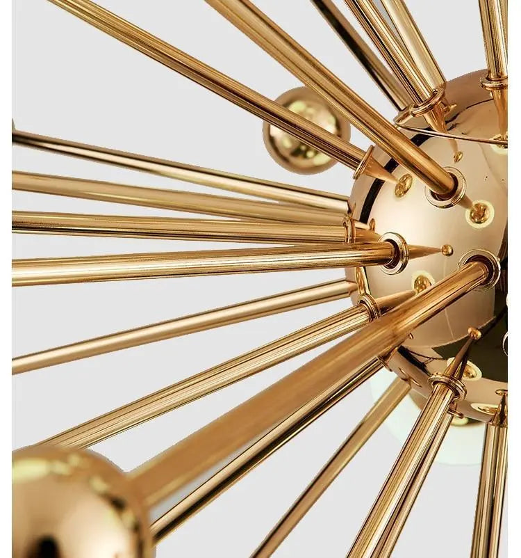 Nordic Art Deco Dandelion Chandelier Iron Glass 3 Sizes LED