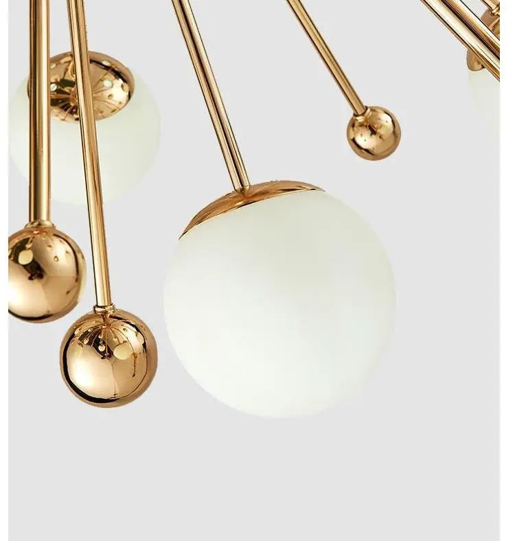 Nordic Art Deco Dandelion Chandelier Iron Glass 3 Sizes LED