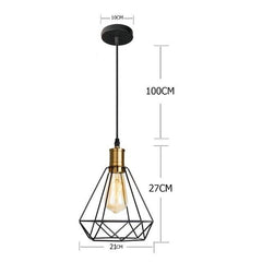 Industrial Cage Pendant Light