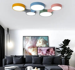 Nordic Colourful Ceiling Light Iron Acrylic LED 3 4 or 5 Lamps
