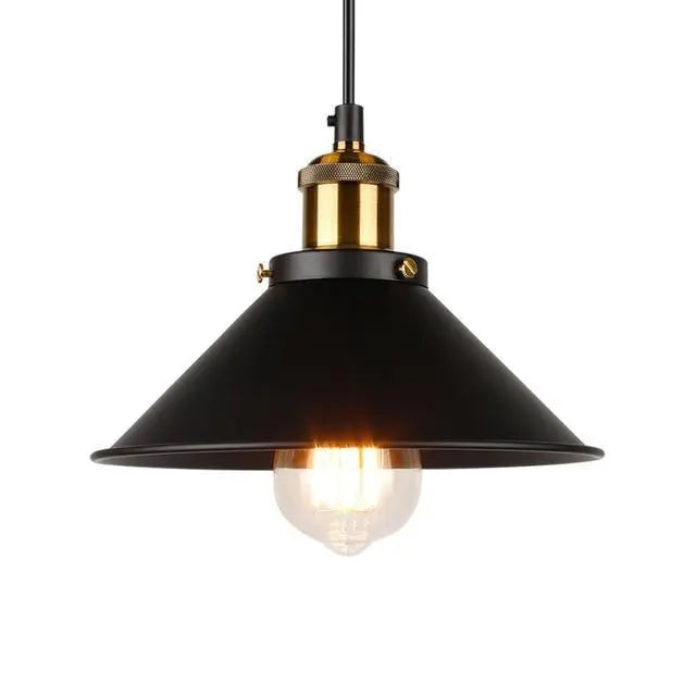 Modern Pendant Light with Iron Shade E27 — Black or Gold