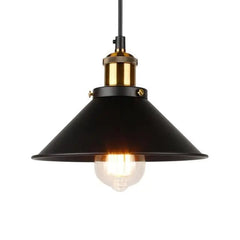 Modern Pendant Light with Iron Shade E27 — Black or Gold