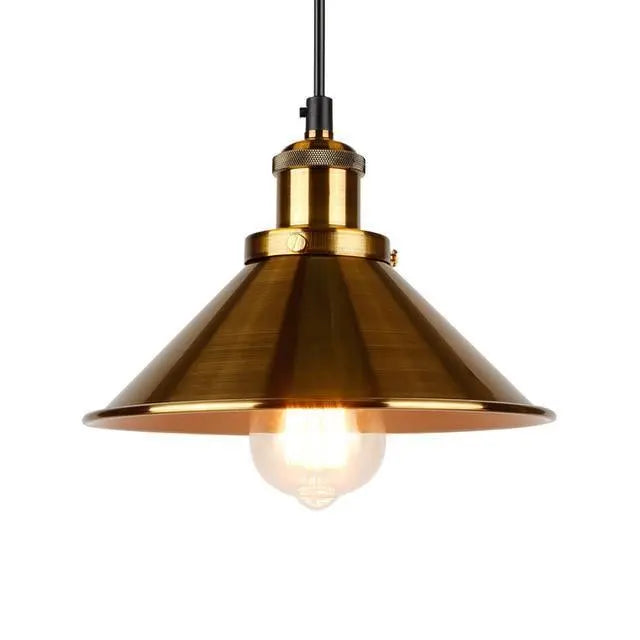Modern Pendant Light with Iron Shade E27 — Black or Gold